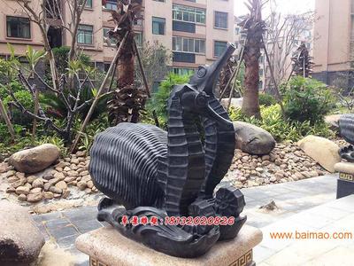 海马-玻璃钢仿铜海马雕塑 永恒的艺术之美
