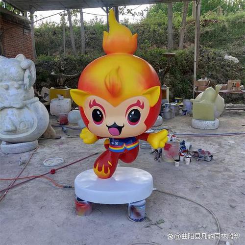 卡通玻璃钢动物雕塑 公仔摆件